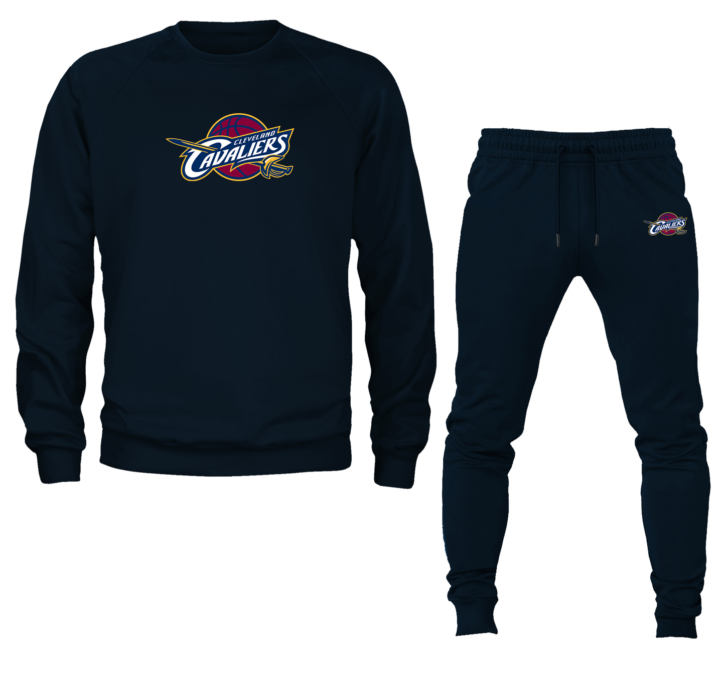 Unisex Cleveland Cavaliers Crewneck Sweatshirt Joggers Suit