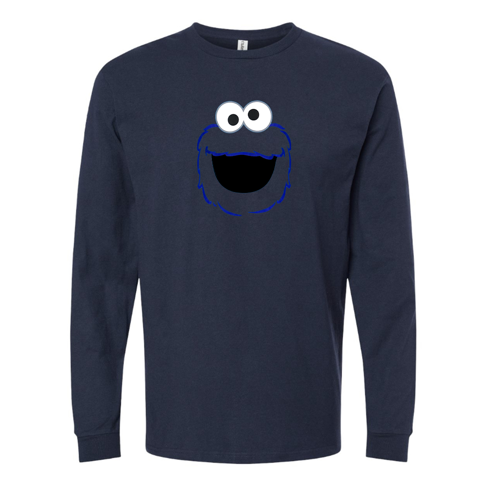 Youth  Sesame Street Cookie Monster face Long sleeves T-Shirt