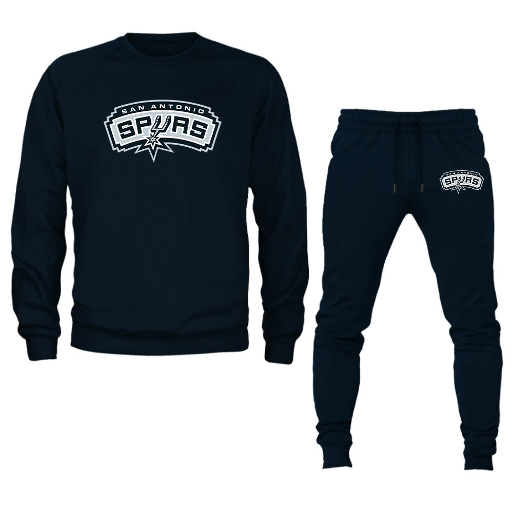 Unisex San Antonio Spurs Crewneck Sweatshirt Joggers Suit