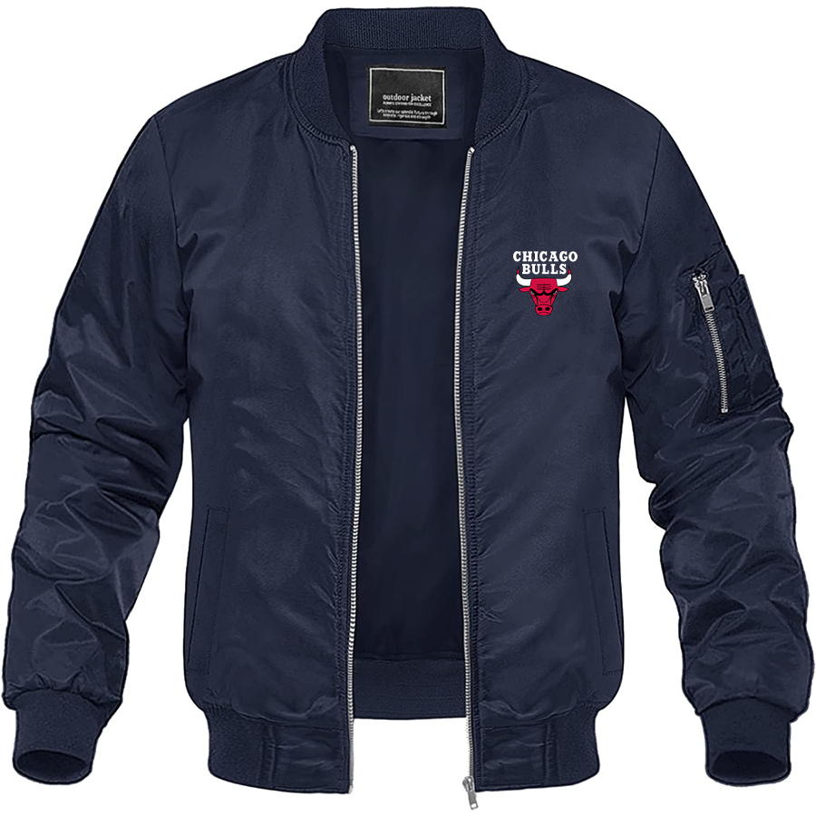 Men's Chicago Bulls Lightweight Bomber Jacket Windbreaker Softshell Varsity Jacket Coat – men's lightweight bomber jacket | TeesCustomize