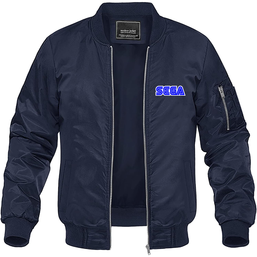 Men's SEGA Lightweight Bomber Jacket Windbreaker Softshell Varsity Jacket Coat