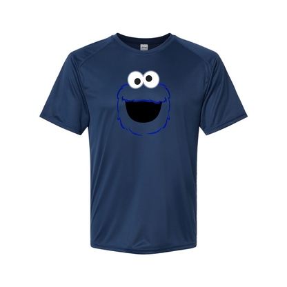 Youth  Sesame Street Cookie Monster face Performance T-Shirt