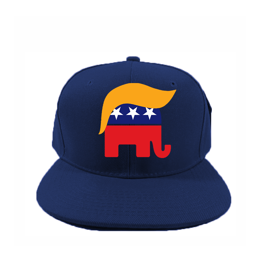 Donald Trump Hair Elephant Snapback Hat