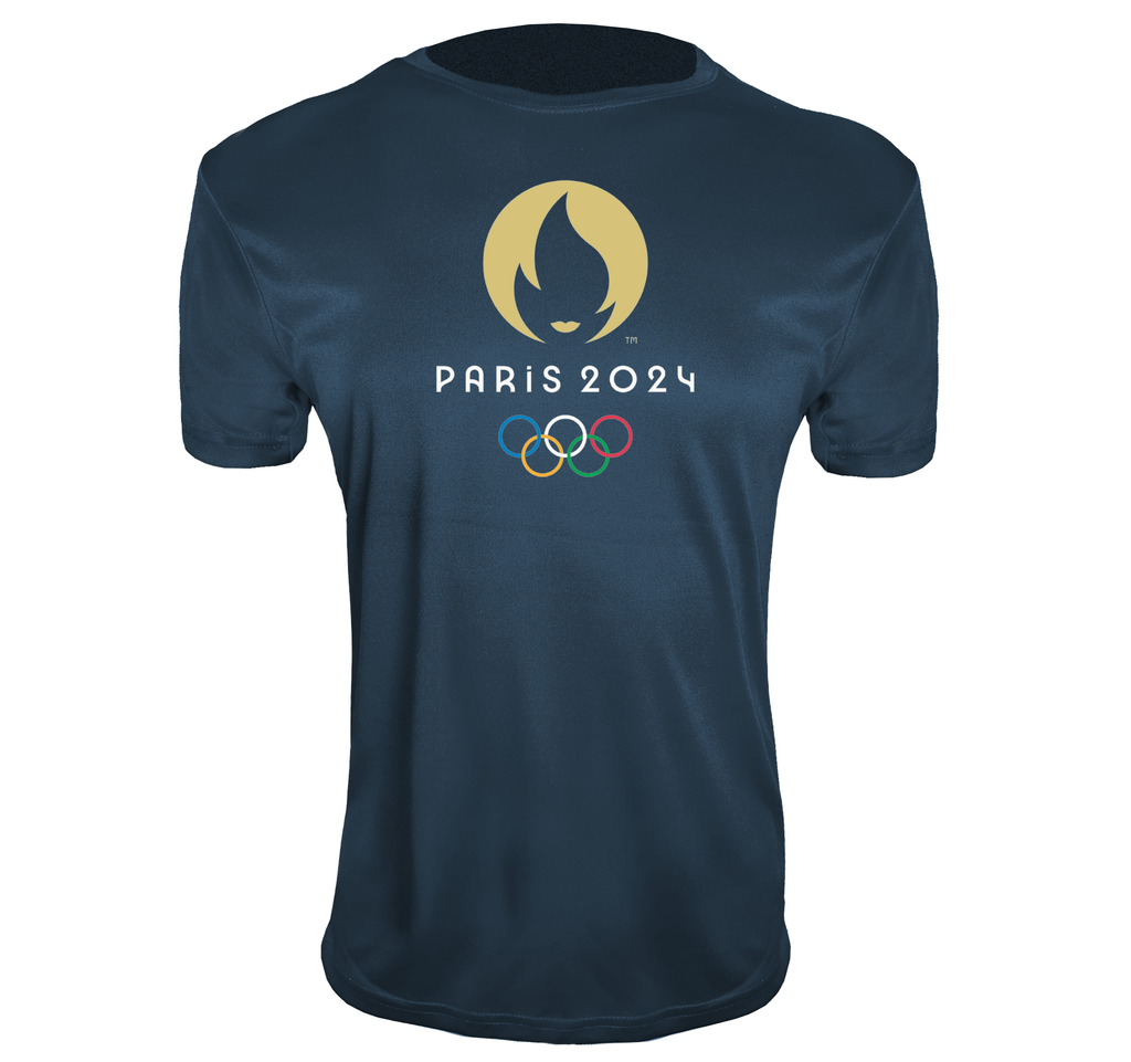 Youth New Olympics 2024 Paris Logo Polyester T-Shirts