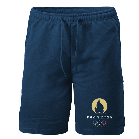 Men's New Olympics 2024 Paris Logo Athletic Fleece Shorts