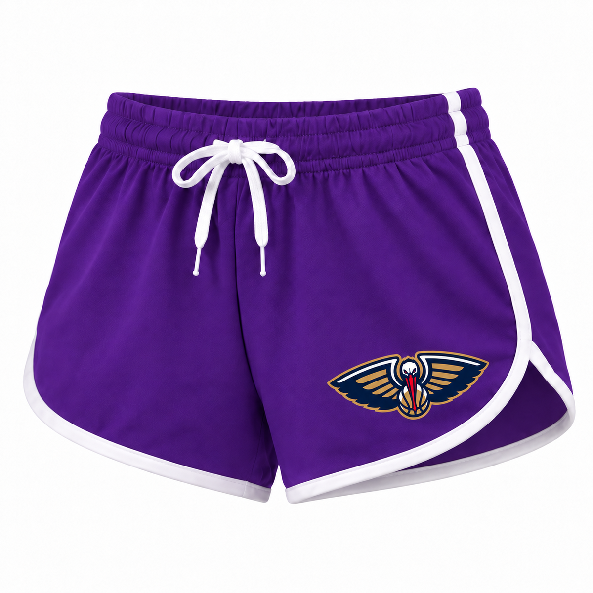 New Orleans Pelicans women's booty shorts in purple