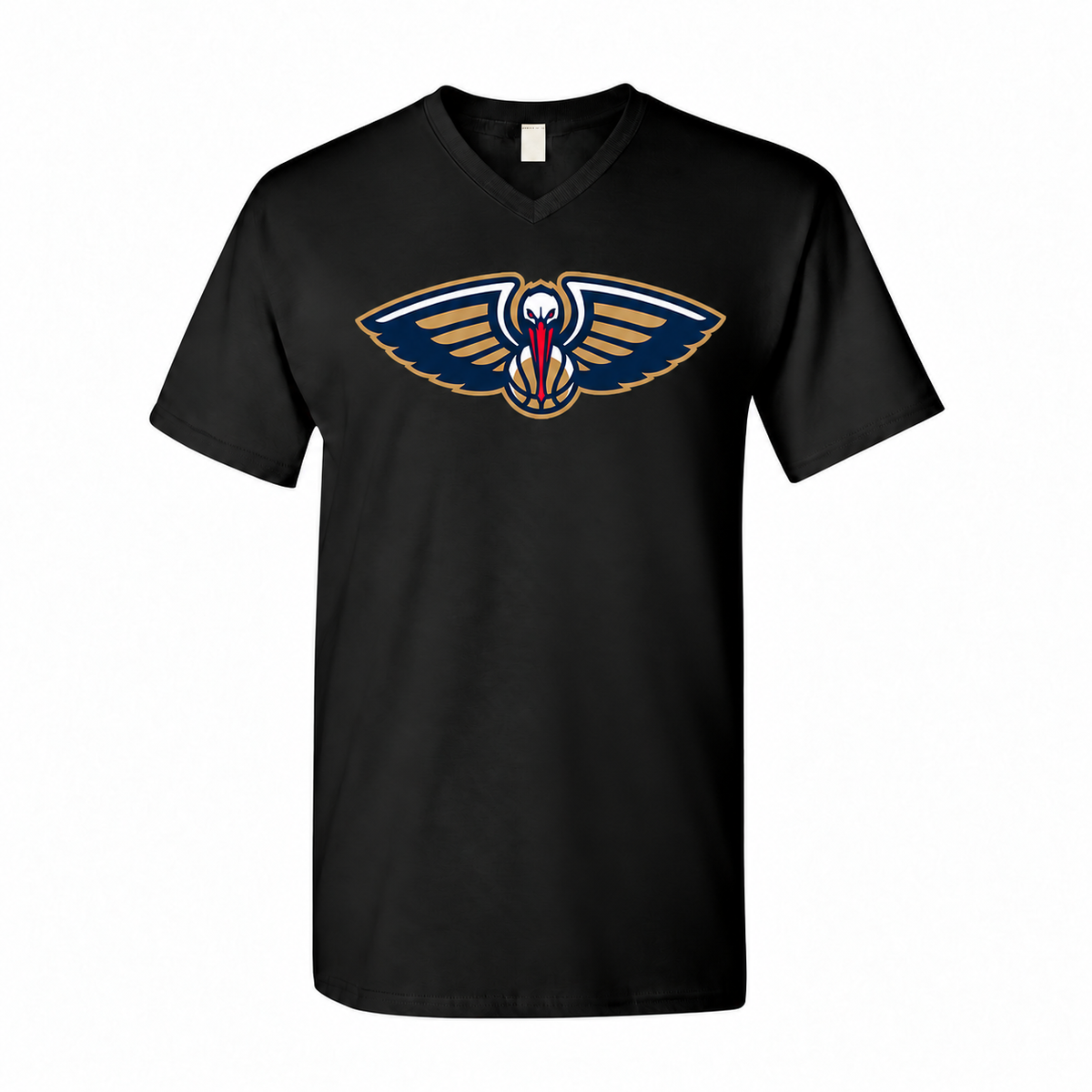New Orleans Pelicans men's cotton V-neck T-shirt in black