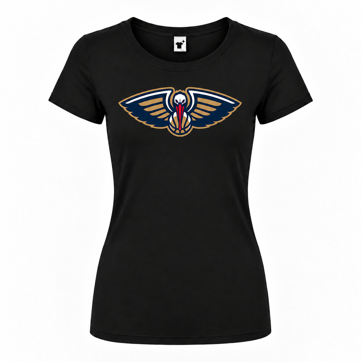 New Orleans Pelicans women's round neck T-shirt in Black