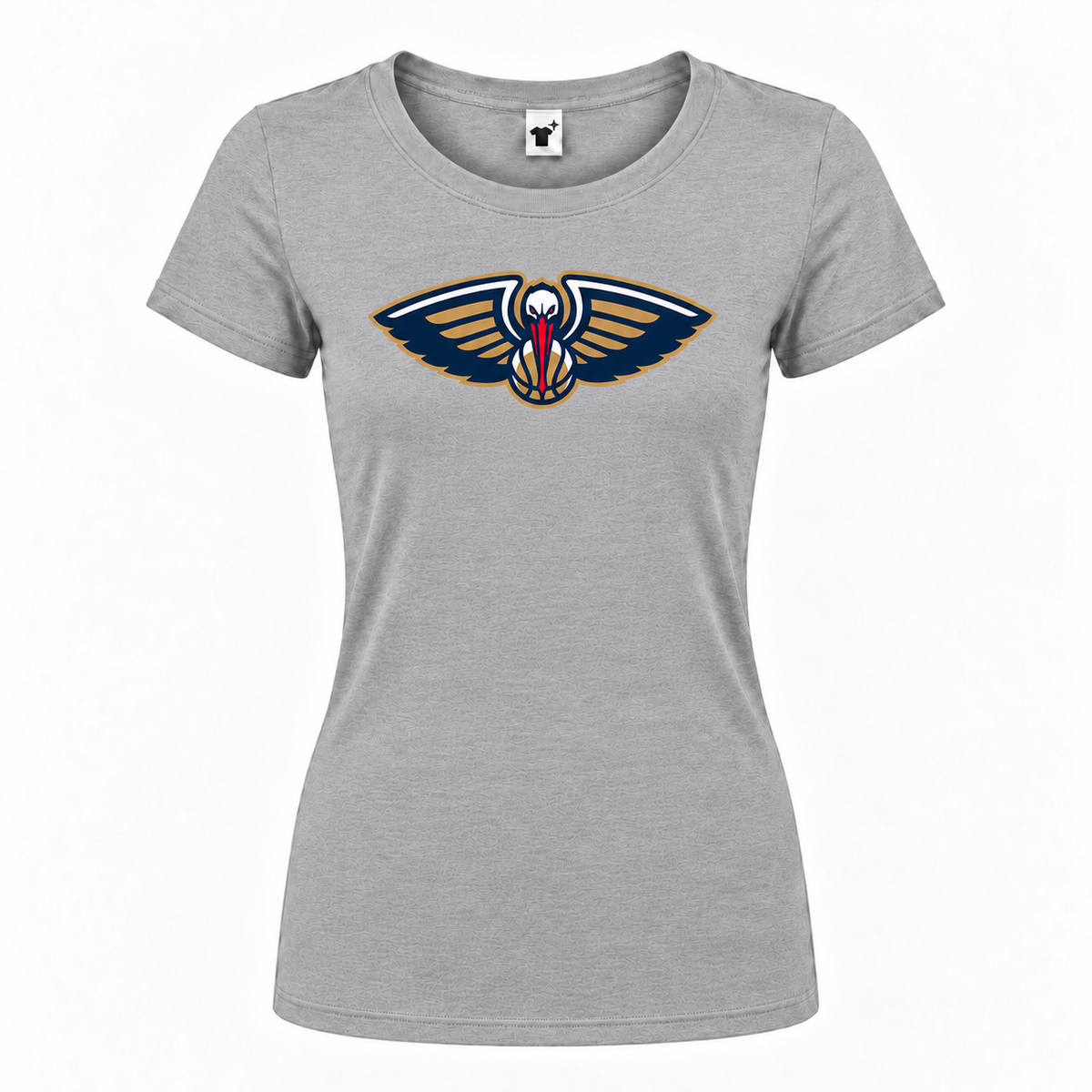 New Orleans Pelicans women's round neck T-shirt in Gray