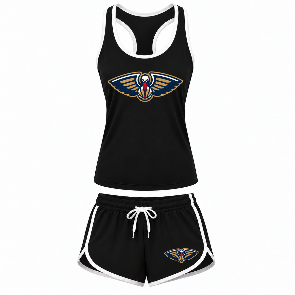 New Orleans Pelicans women's tank top and shorts set in Black