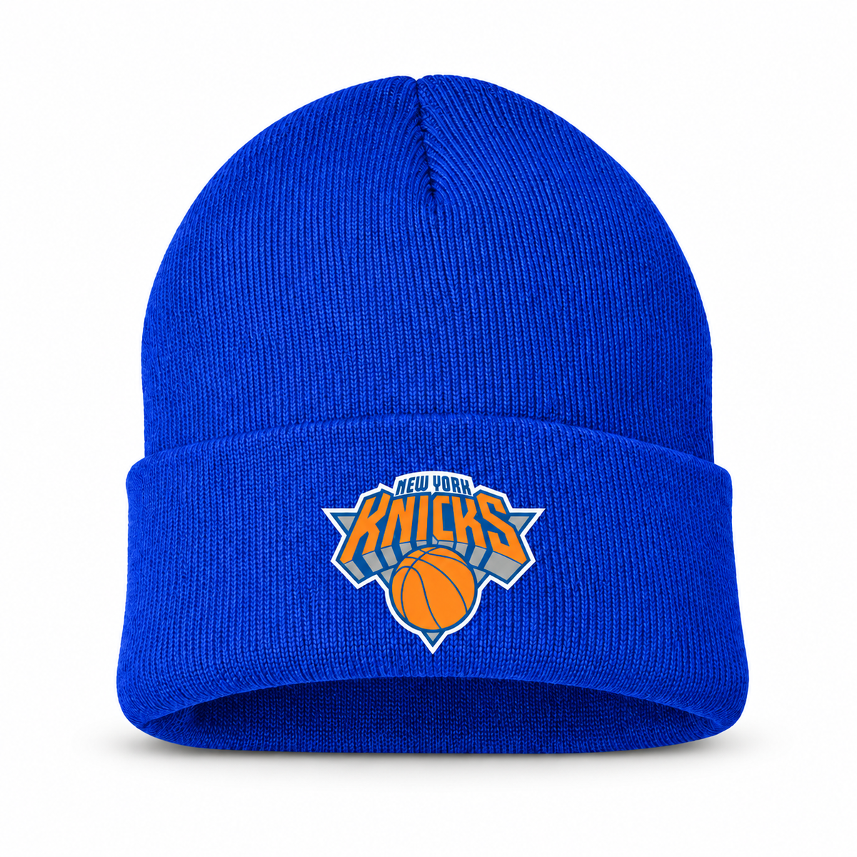 Royal Blue - Front View - New York Knicks Beanie Hat