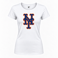 Women's New York Mets Round Neck T-Shirt, white