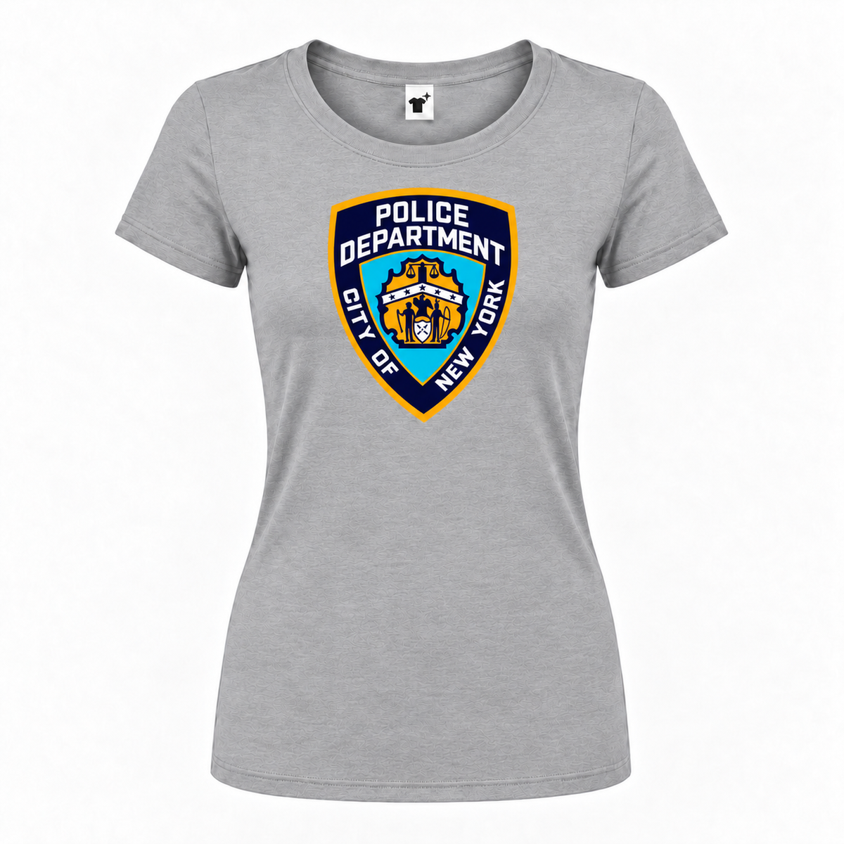 Women's NYPD Round Neck T-Shirt, gray