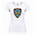 Women's NYPD Round Neck T-Shirt, white