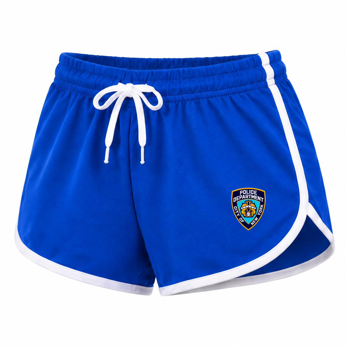 Women's NYPD Booty Shorts, Blue, original NYPD crest