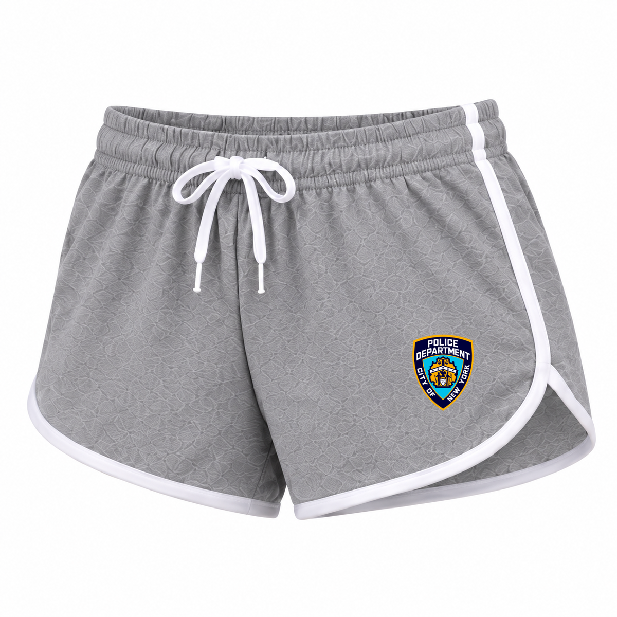 Women's NYPD Booty Shorts, Gray, original NYPD crest