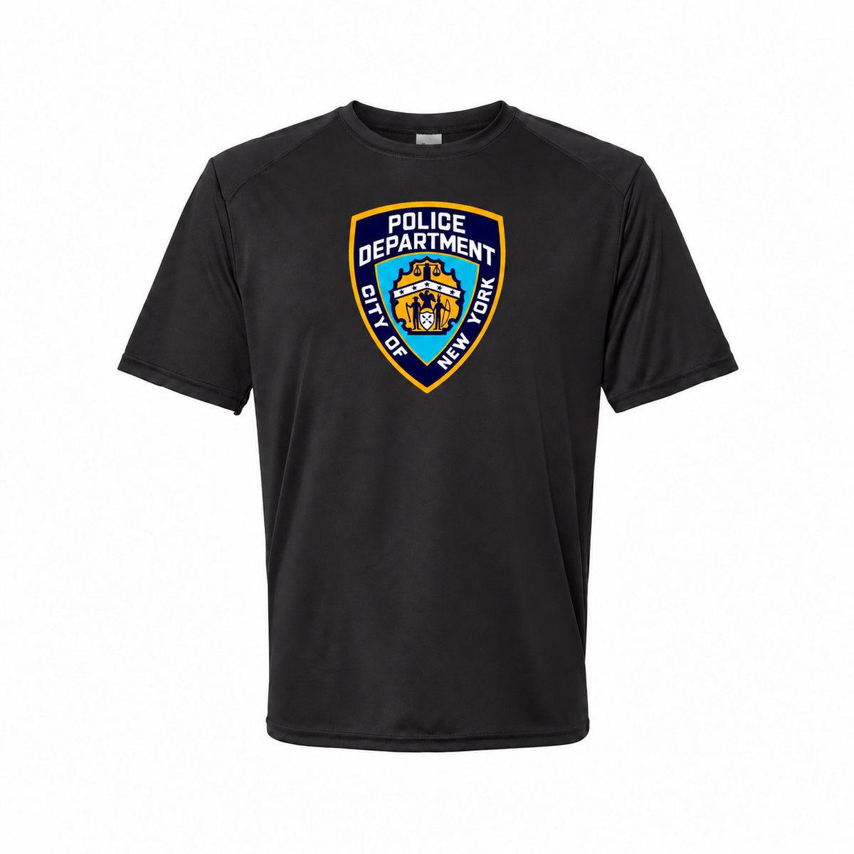 NYPD: youth polyester tee, Black