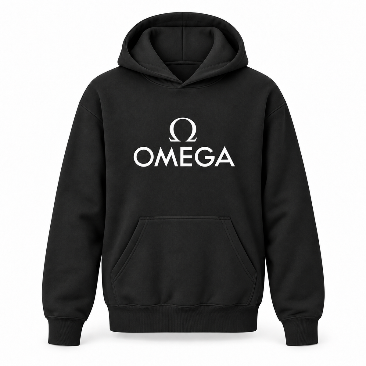 Omega youth pullover hoodie in Black