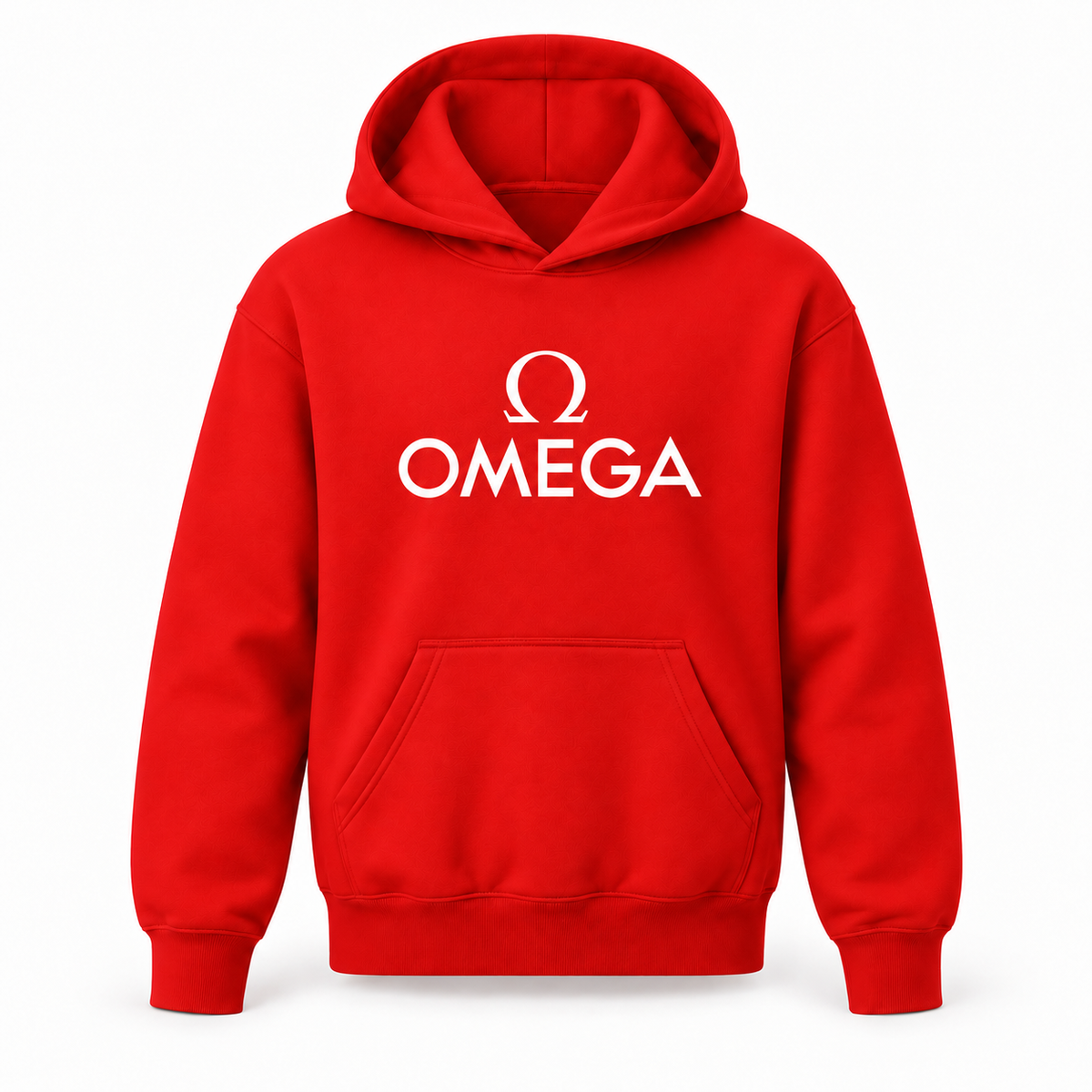 Omega youth pullover hoodie in Red