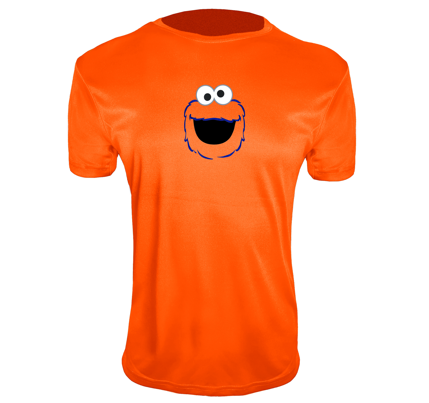 Men's Sesame Street Cookie Monster face Polyester T-Shirts