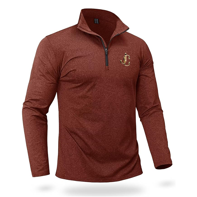 Men's Jimmy Choo Quarter Zip Pullover Premium Fleece Lined Heather Long Sleeve Golf Shirts Midweight 1/4 Half Zip Sweatshirts