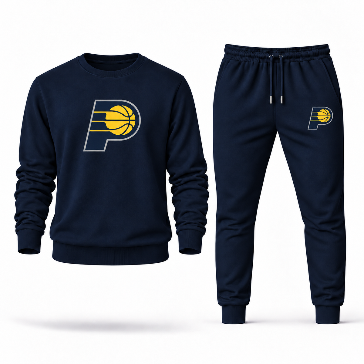 Indiana Pacers crewneck sweatshirt and jogger set in Navy