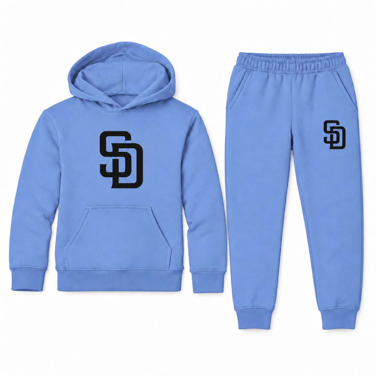 San Diego Padres youth hoodie and jogger set in Carolina Blue