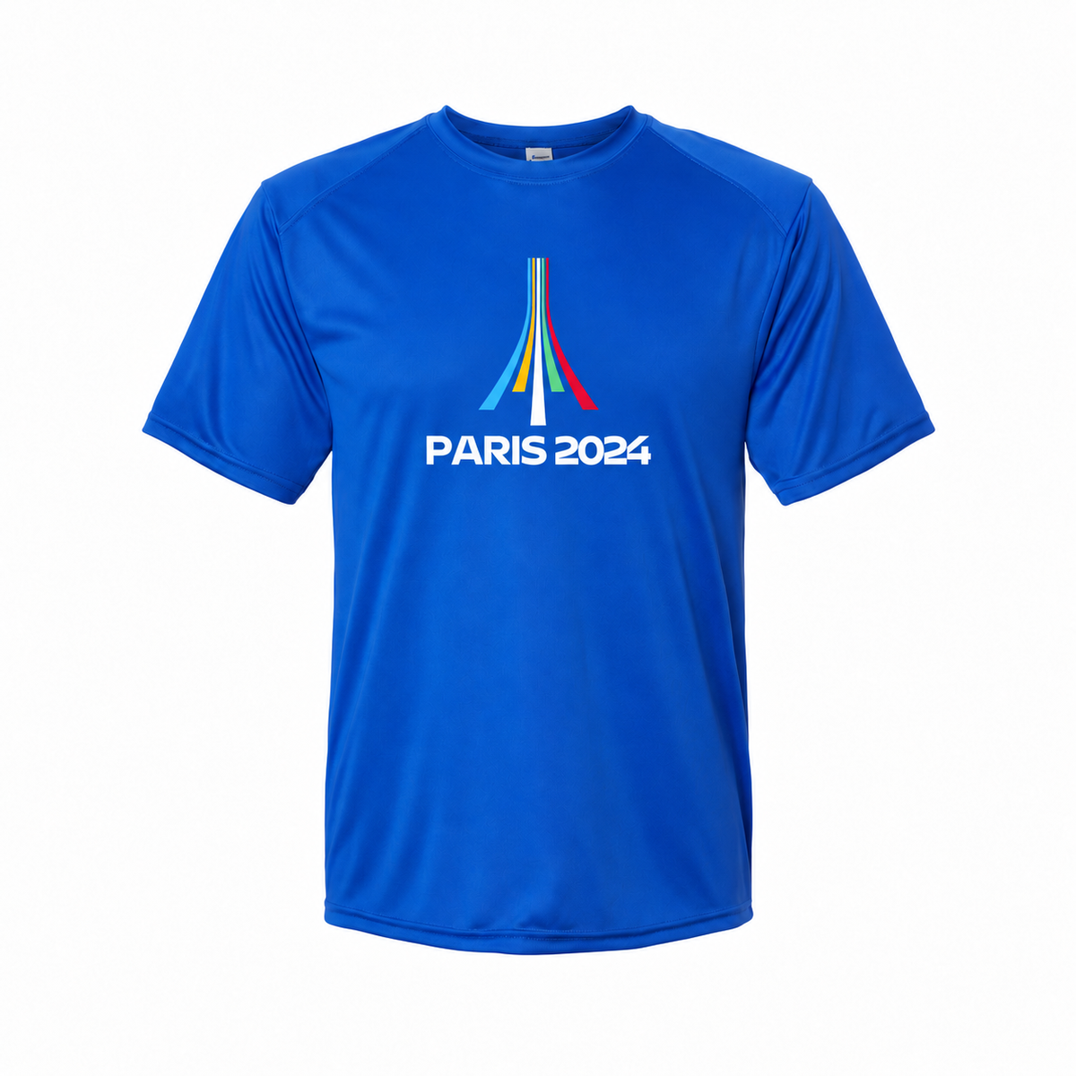 Paris 2024 Olympics youth polyester tee - Royal Blue