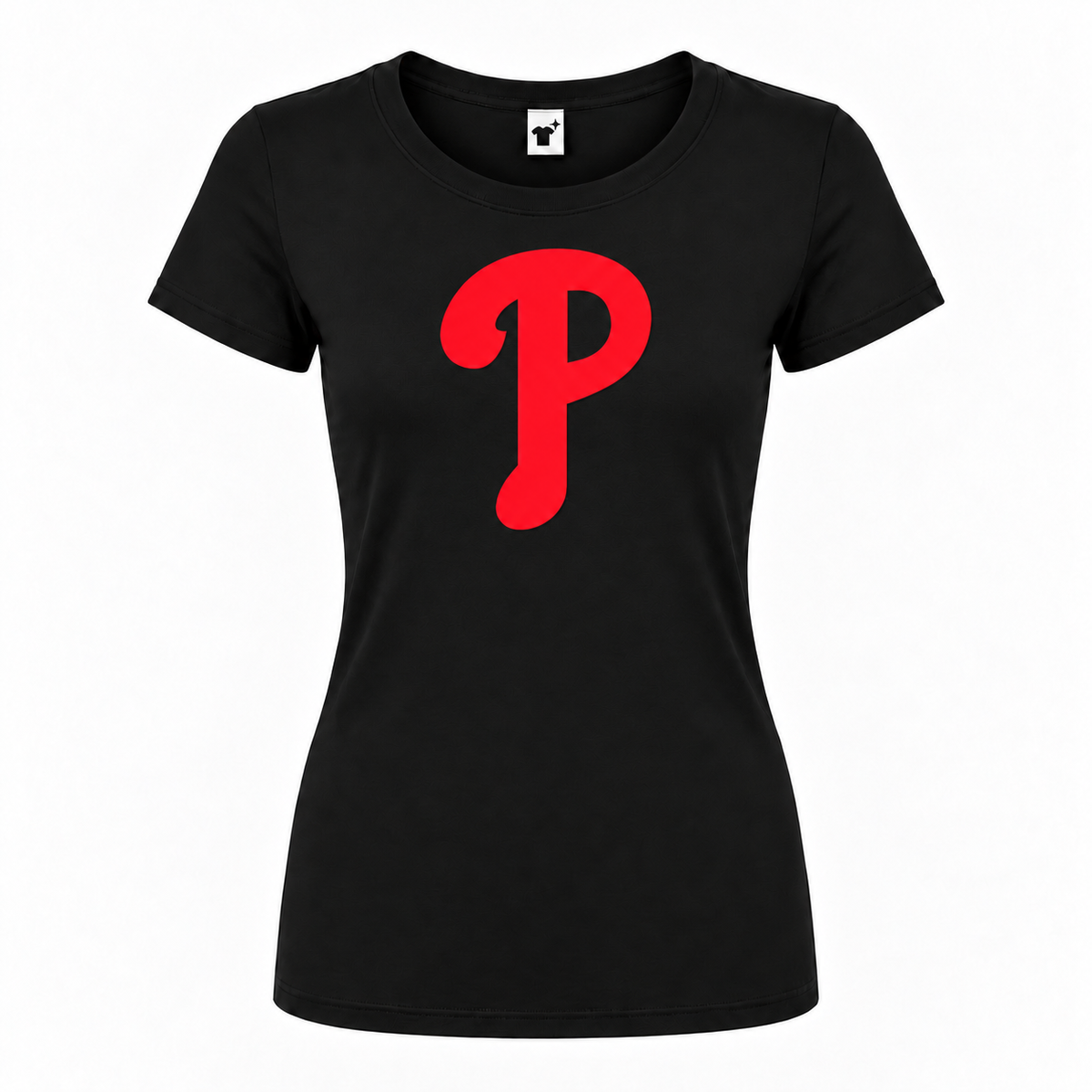 Women's Philadelphia Phillies Round Neck T-Shirt, black