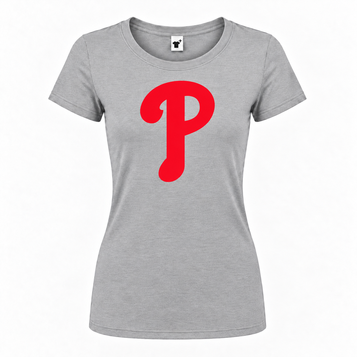 Women's Philadelphia Phillies Round Neck T-Shirt, gray