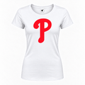 Women's Philadelphia Phillies Round Neck T-Shirt, white