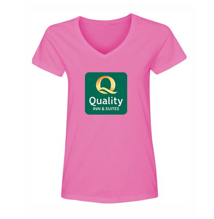 Women's Quality Inn & Suites  V Neck T-Shirt