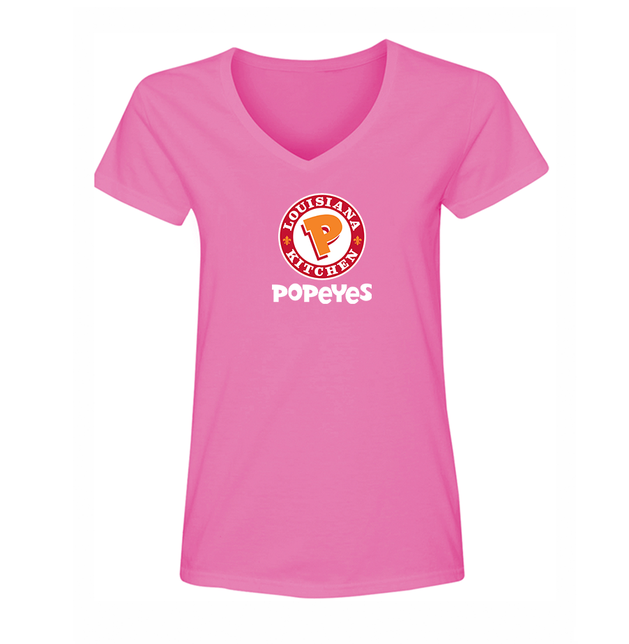 Women's  Popeyes Louisiana Kitchen V Neck T-Shirt