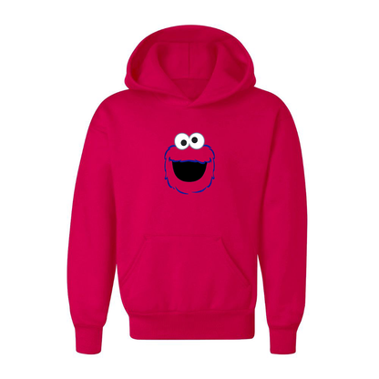 Youth Sesame Street Cookie Monster face Pullover Hoodie