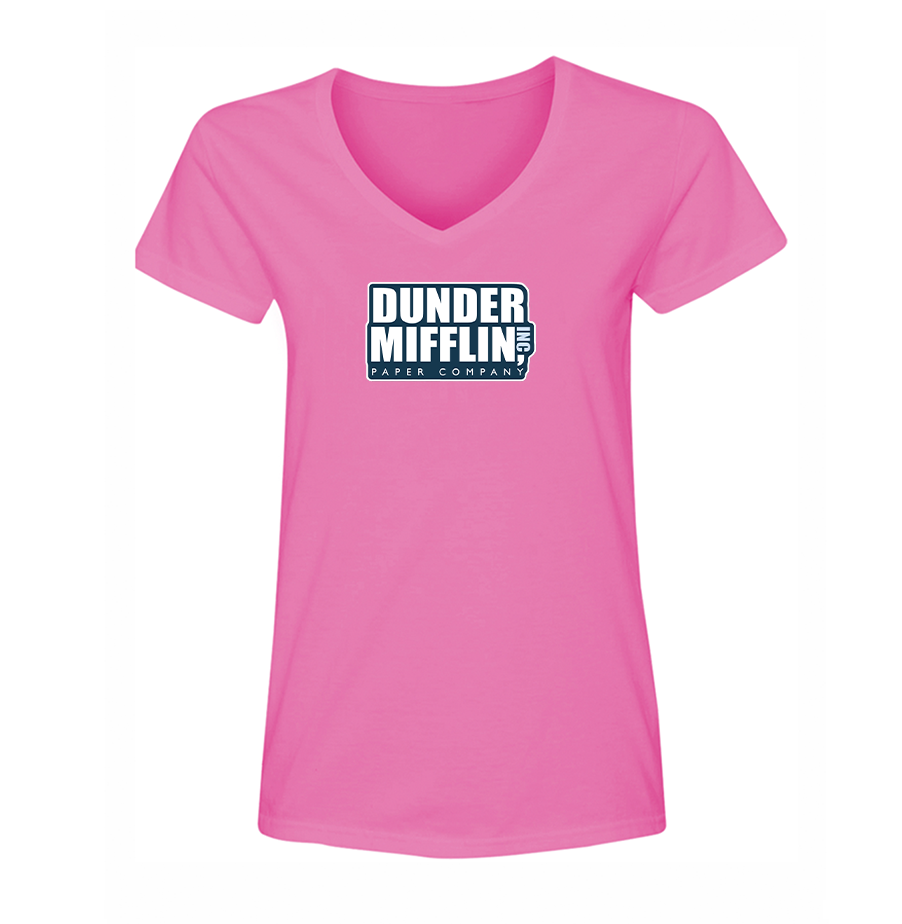 Women's Dunder Mifflin V Neck T-Shirt