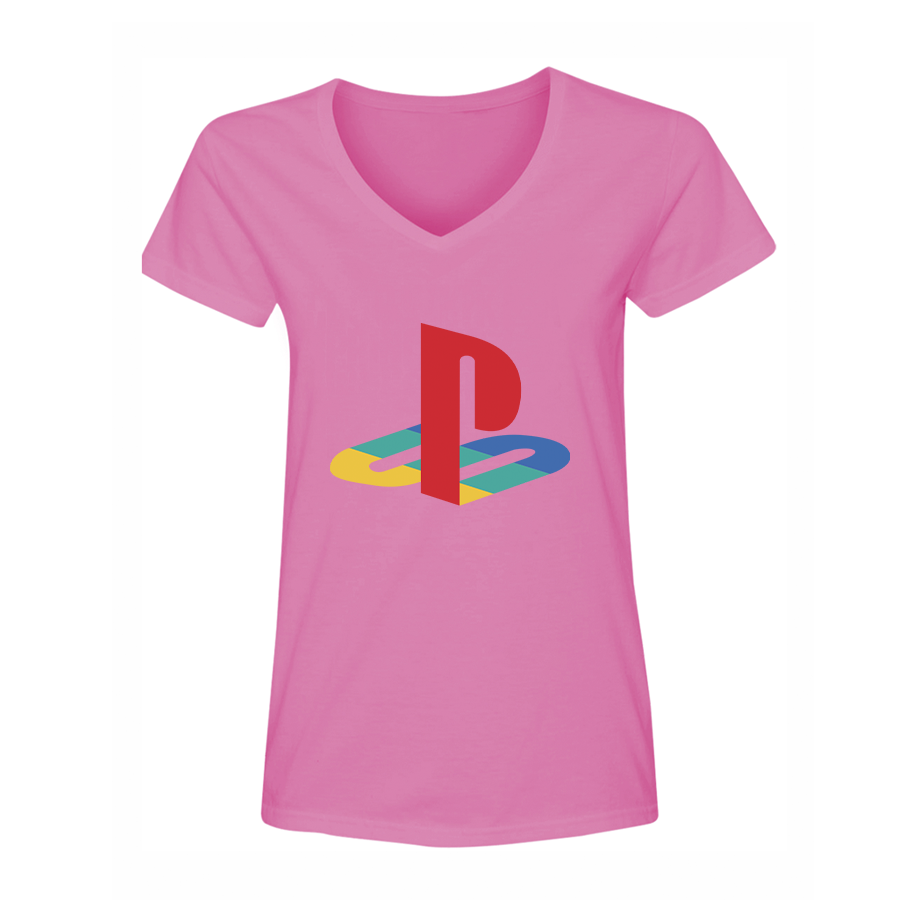 Women's Playstation V Neck T-Shirt