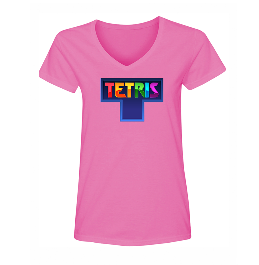 Women's  Tetris V Neck T-Shirt