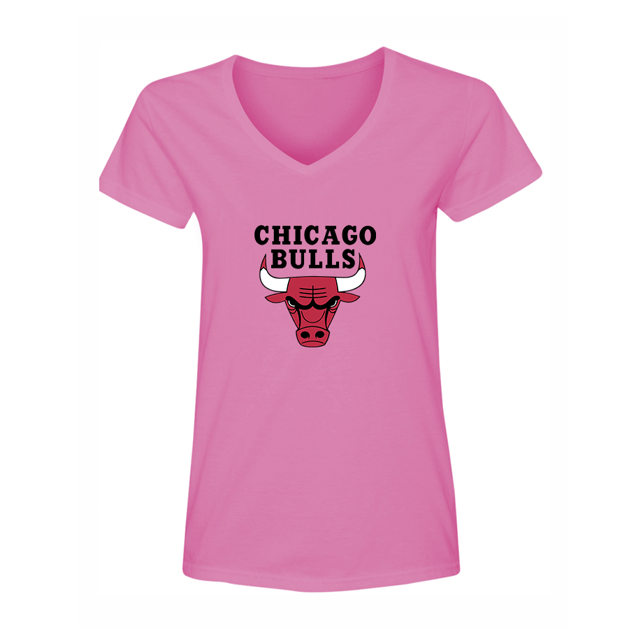 Women's Chicago Bulls V Neck T-Shirt