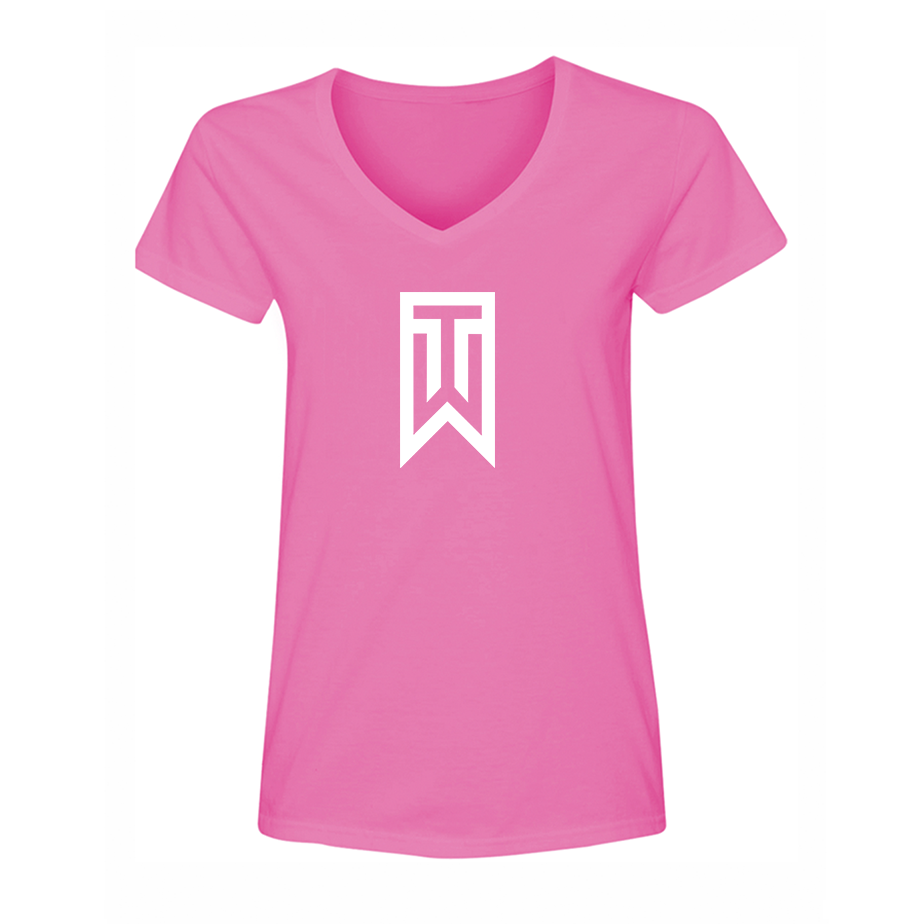 Women's  Tiger Woods V Neck T-Shirt