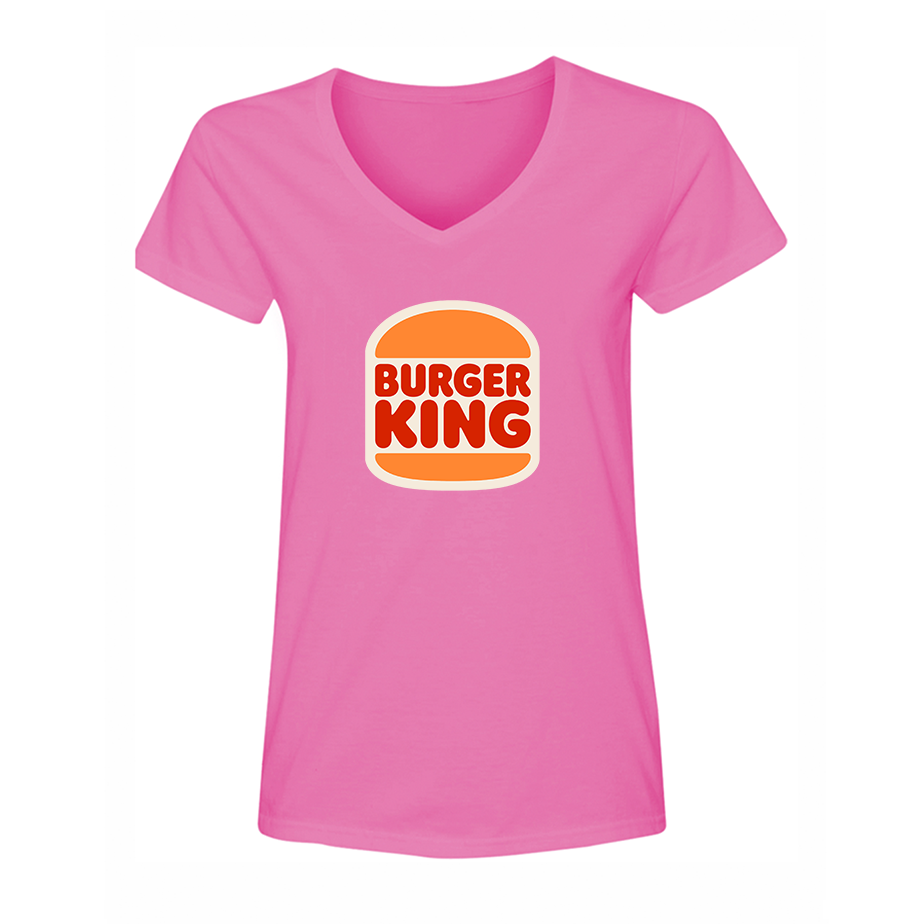 Women's Burger King V Neck T-Shirt