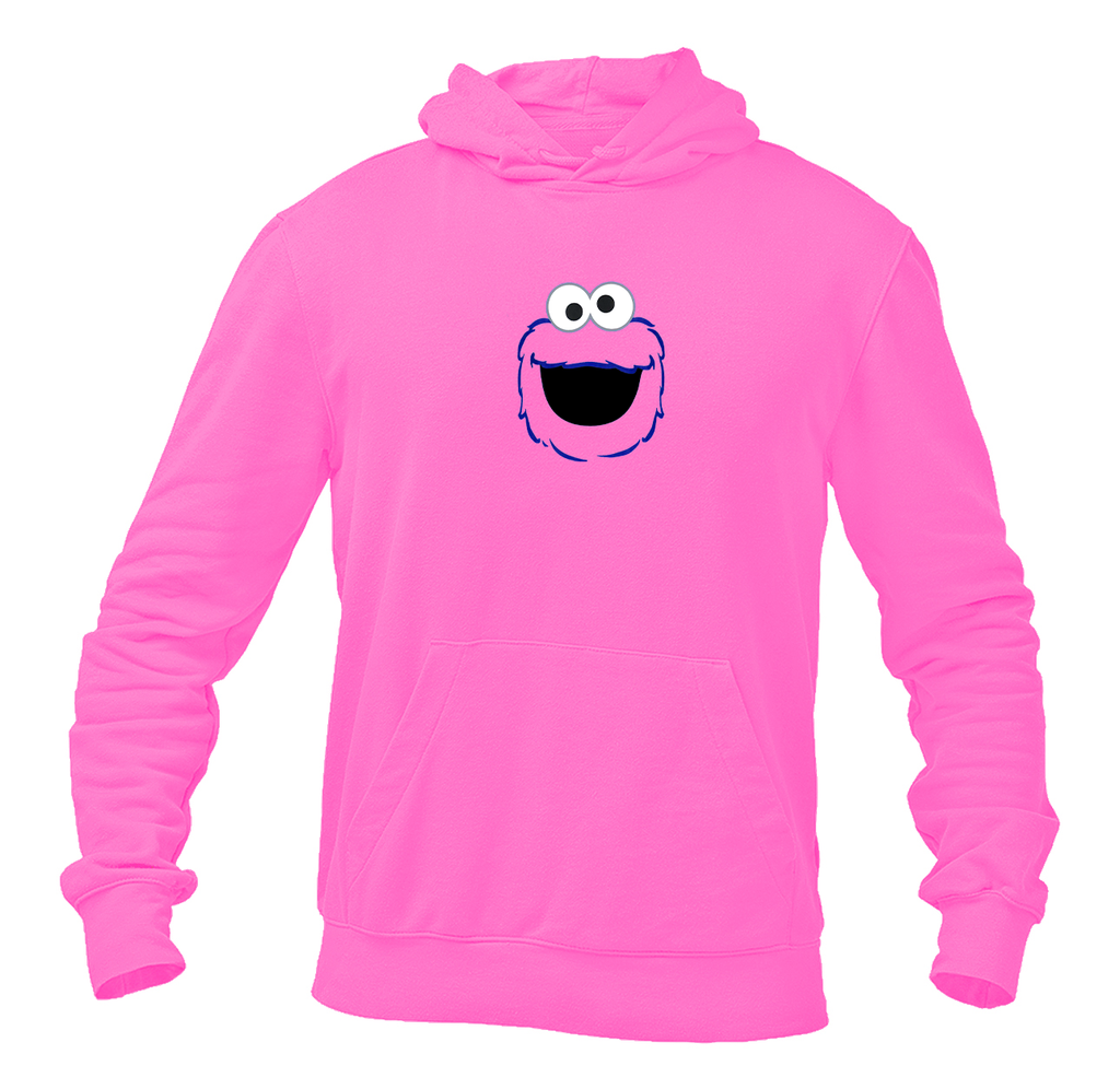 Men's Sesame Street Cookie Monster face Pullover  Hoodie