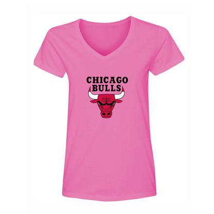 Women's Chicago Bulls V Neck T-Shirt