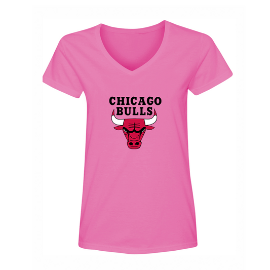 Women's Chicago Bulls V Neck T-Shirt