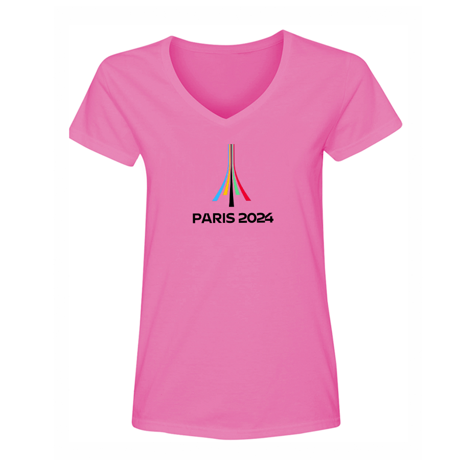 Women's Olympia Paris 2024  V-Neck T-Shirt