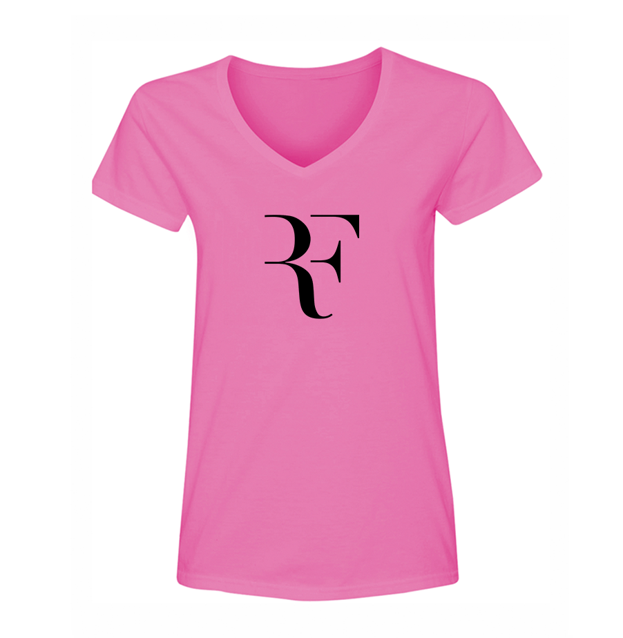 Women's Roger Federer V-Neck T-Shirt