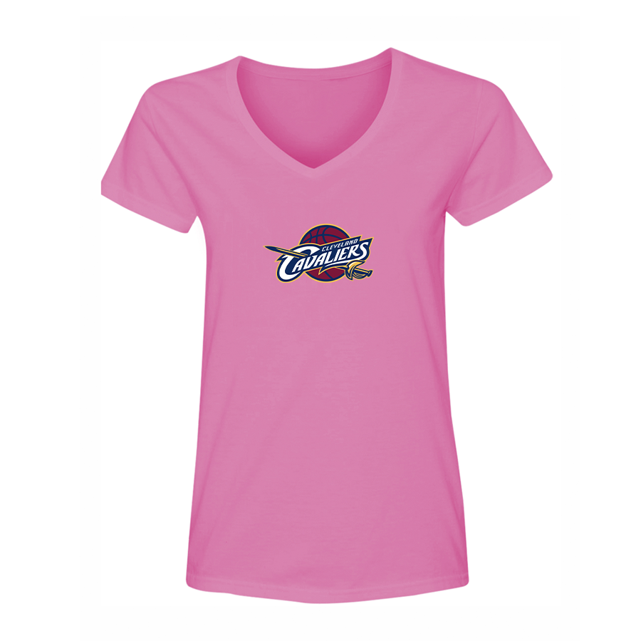 Women's Cleveland Cavaliers  V Neck T-Shirt