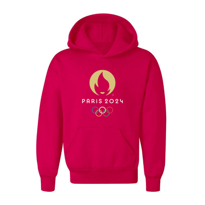 Youth New Olympics 2024 Paris Logo Pullover Hoodie