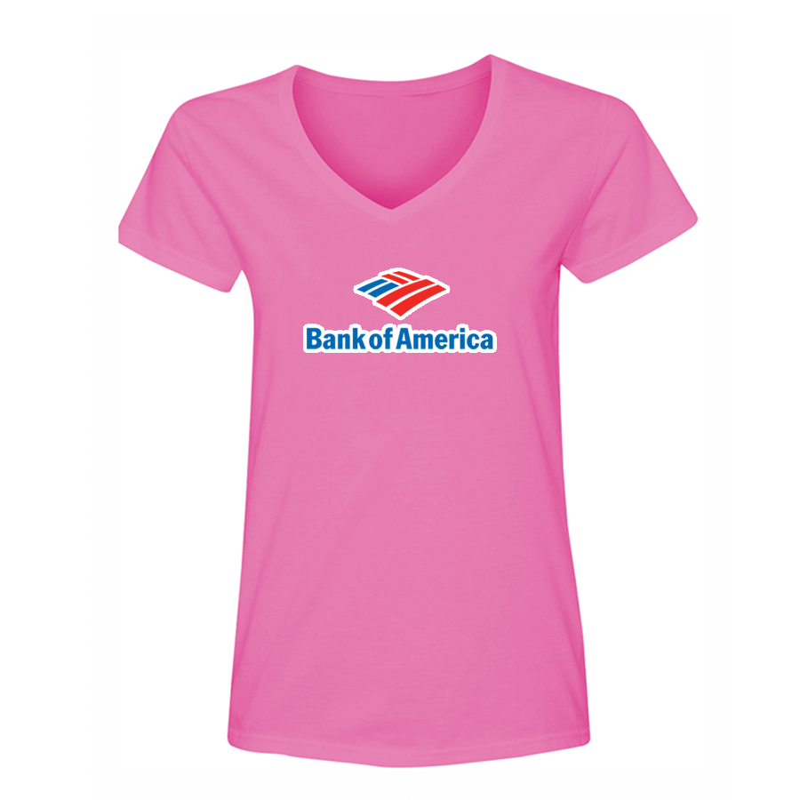 Women's Bank Of America V-Neck T-Shirt