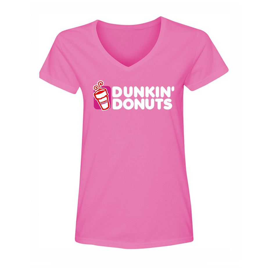 Women's Dunkin Donuts  V Neck T-Shirt