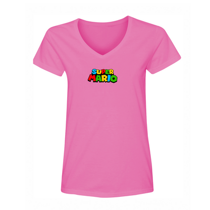 Women's Super Mario V Neck T-Shirt